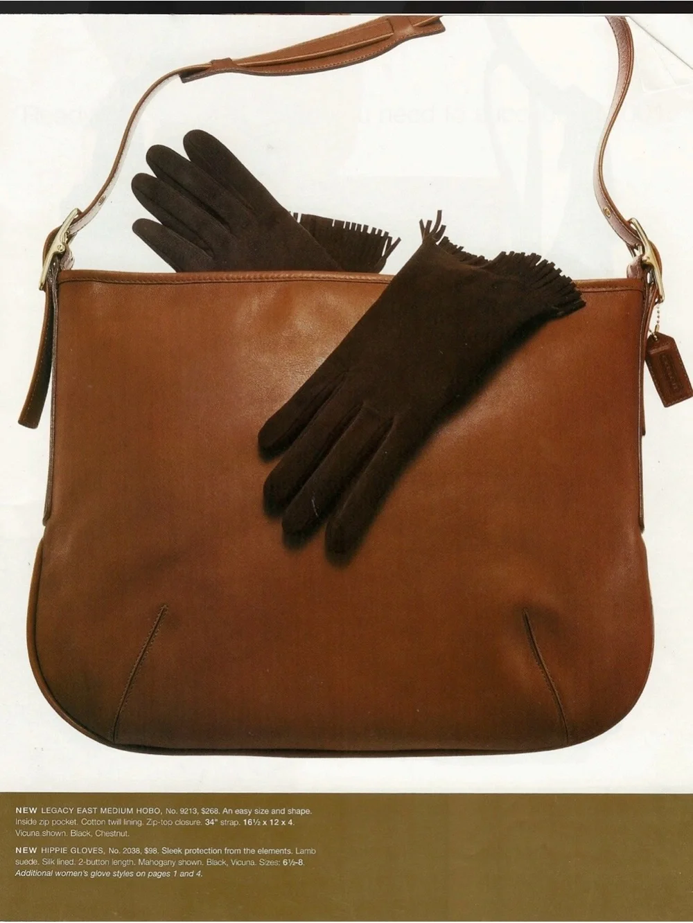 Coach 9213 Legacy East Medium Hobo in Saddle Made in the United States